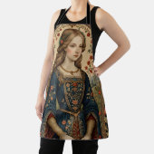Poster Portrait Dame au jardin moyen-âge renaissan エプロン (インサイチュ)
