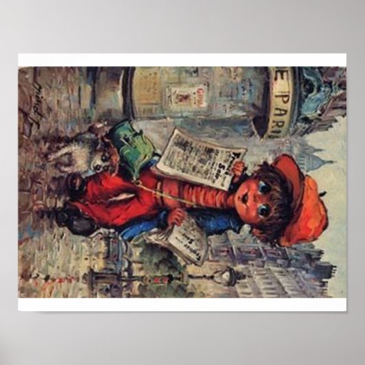 Poster poulbot au journal ポスター (正面)