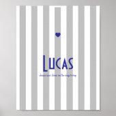 Poster prénom riviera gris ポスター (正面)