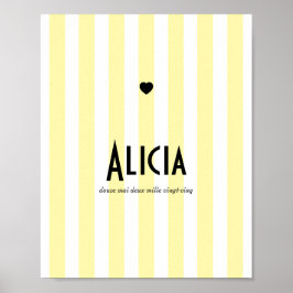 POster prénom riviera jaune ポスター