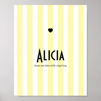 POster prénom riviera jaune ポスター
