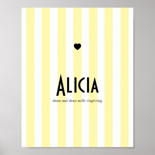 POster prénom riviera jaune ポスター (正面)