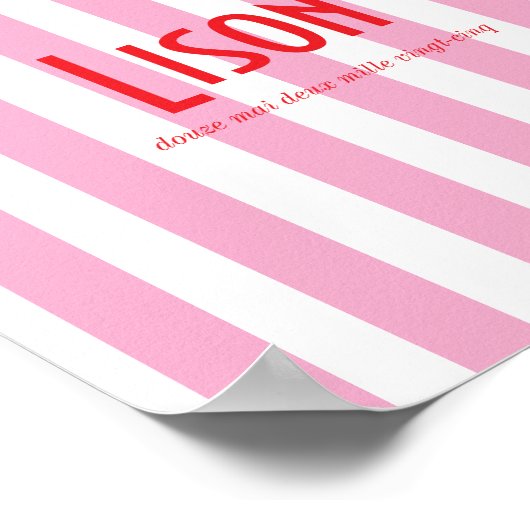 Poster prénom Riviera rose ポスター (角)