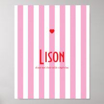 Poster prénom Riviera rose