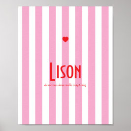 Poster prénom Riviera rose ポスター