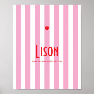 Poster prénom Riviera rose ポスター