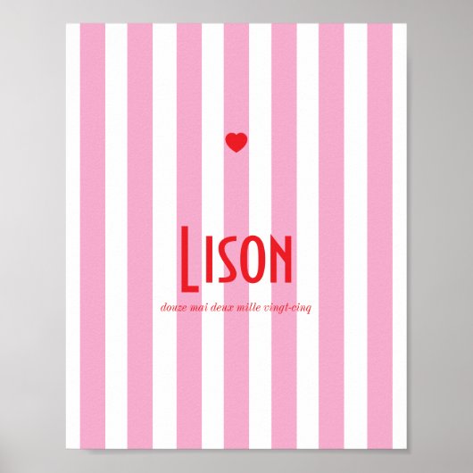 Poster prénom Riviera rose ポスター (正面)