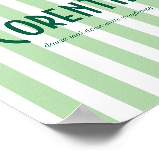 Poster prénom riviera vert ポスター (角)