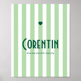 Poster prénom riviera vert ポスター