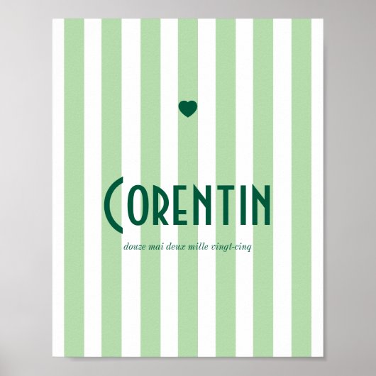 Poster prénom riviera vert ポスター (正面)