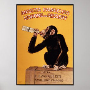 Poster/Print: Anissetta Liquor Monkey ポスター