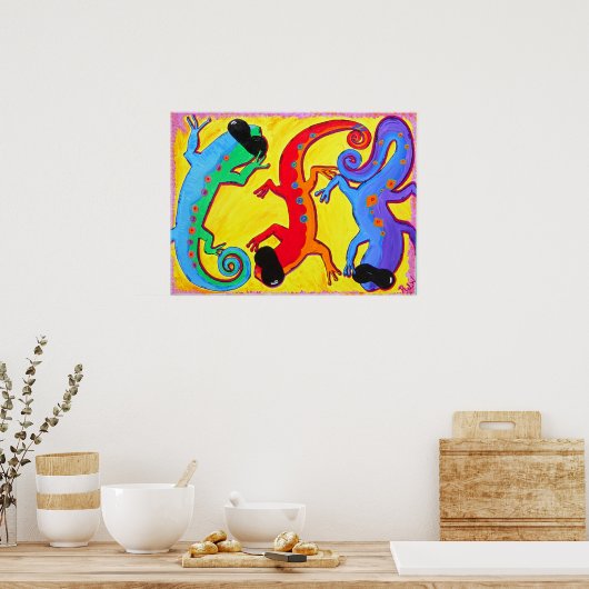 Poster Print-Carribean Lizards ポスター (キッチン)