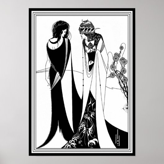 Poster Print: Illustration by Aubrey Beardsley ポスター (正面)