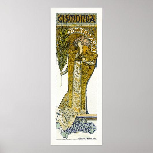 Poster/Print: Mucha - Sarah Bernhardt - Gismonda P ポスター (正面)