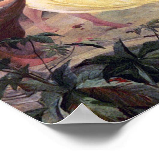 Poster Print: Mucha - Spirit of Spring ポスター (角)