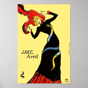 Poster/Print: Toulouse Lautrec - Jane Avril ポスター