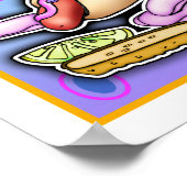 Poster, Prints - Pop Art Hot Dog with Chips & a Dr ポスター (角)
