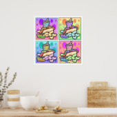 Poster, Prints - Pop Art Hot Dog with Chips & a Dr ポスター (キッチン)