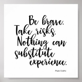 Poster Quoting Paulo Coelho – エクスペリエンス ポスター