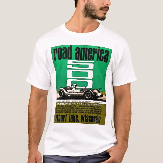 Poster - Road America 500, Elkhart lake, Wisconsin Tシャツ (正面)