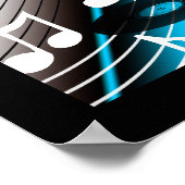 Poster Rock 'N' Roll Dance Music Blue ポスター (角)