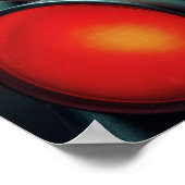 Poster Rockeuse au Chapeau Rouge en Flammes ポスター (角)