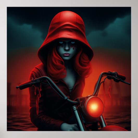 Poster rockeuse aux chapeau rouge ポスター (正面)