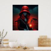 Poster rockeuse aux chapeau rouge ポスター (キッチン)