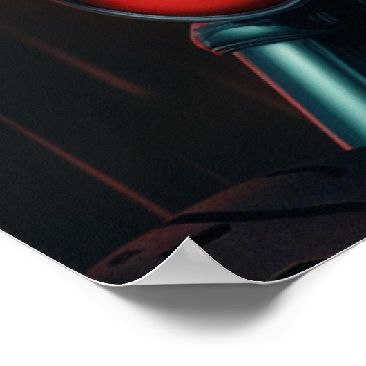 Poster rockeuse aux chapeau rouge ポスター (角)