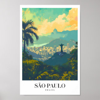 Poster Sao Paulo Vintage Voyage ポスター