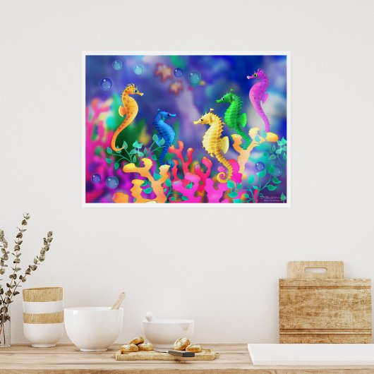 poster_seahorses ポスター (キッチン)