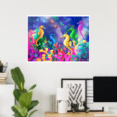 poster_seahorses ポスター (ホームオフィス)