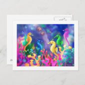 poster_seahorses ポストカード (正面/裏面)