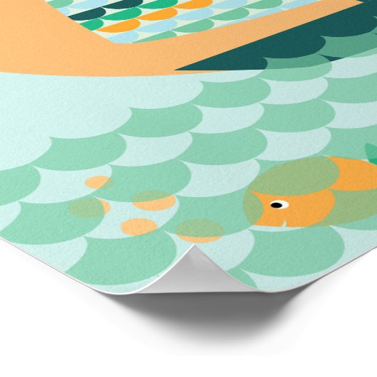 Poster, Segelboot, Kinderzimmer, Bild, Druck ポスター (角)