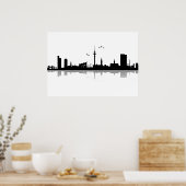 Poster Skyline Hamburg ポスター (キッチン)