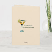 Poster Style Mid Century Modern Martini カード (裏面)