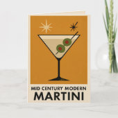 Poster Style Mid Century Modern Martini カード (正面)