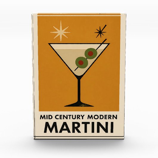 Poster Style Mid Century Modern Martini フォトブロック (正面)