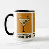 Poster Style Mid Century Modern Martini マグカップ (左)