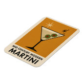Poster Style Mid Century Modern Martini マグネット (左側)