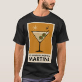 Poster Style Mid Century Modern Martini Tシャツ (正面)