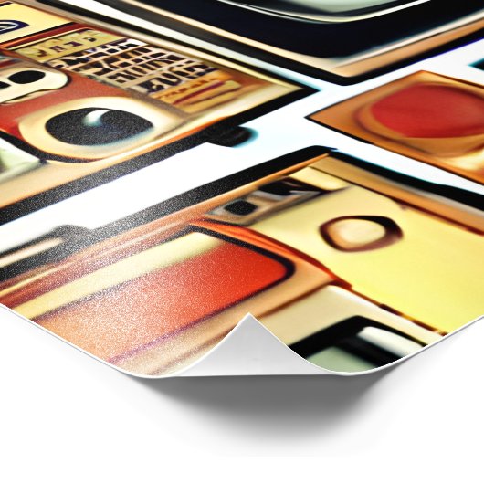 Poster televisores vintage フォトプリント            (角)