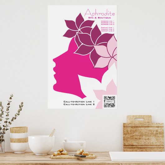 Poster Template Aphrodite Spa & Boutique ポスター (キッチン)