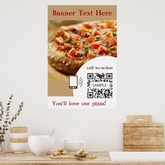 Poster Template Pizza ポスター (キッチン)