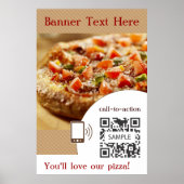 Poster Template Pizza ポスター (正面)