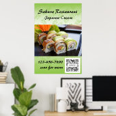 Poster Template Sushi ポスター (ホームオフィス)