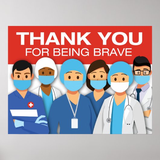 POSTER Thank You to Medical First Responders ポスター (正面)
