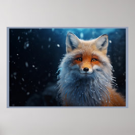 Poster The Free Spirit of the Woodland Fox ポスター