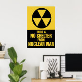 Poster There is no shelter from nuclear war  Peace ポスター (ホームオフィス)