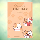 poster to celebrate international cat day ウィンドウサイン (シート3)